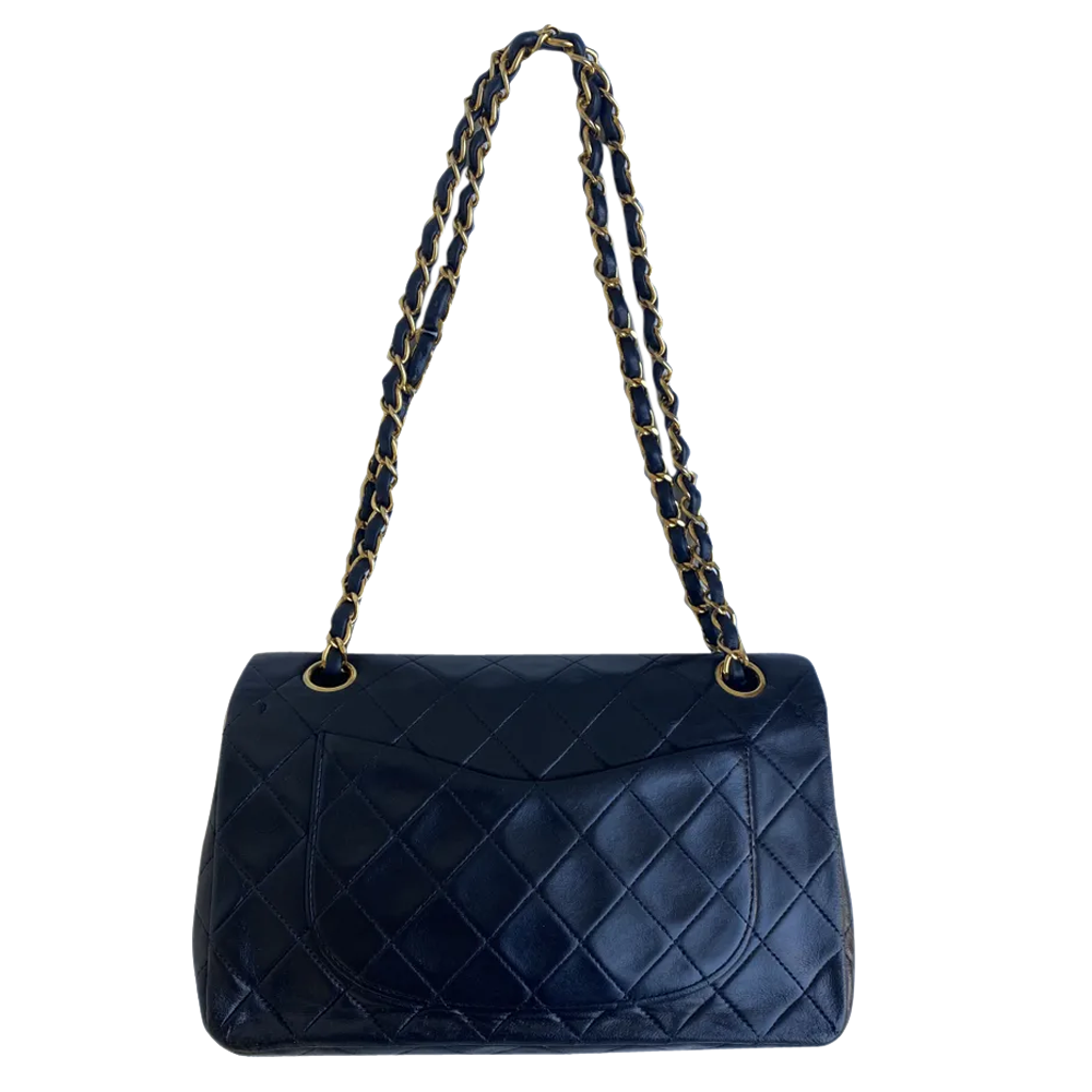 

Chanel Black Leather CC Double Flap Bag