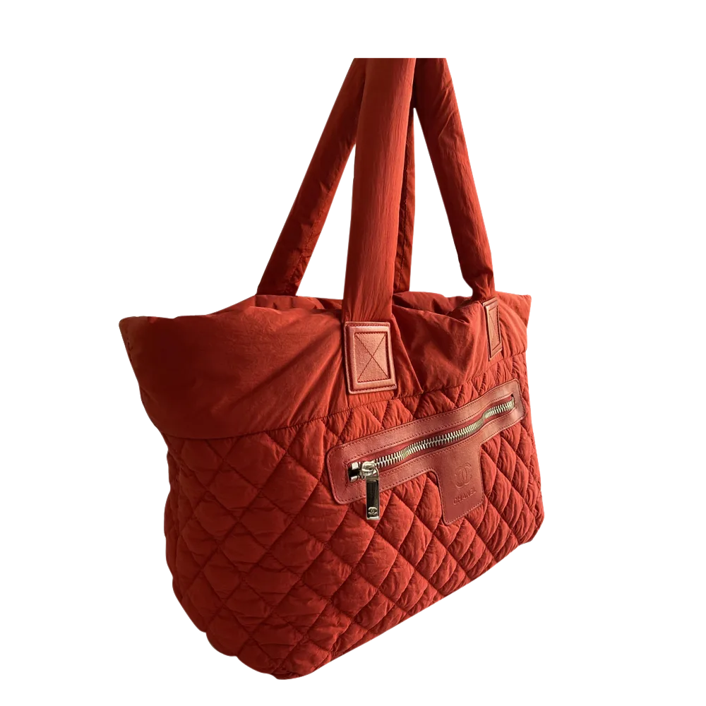 

Chanel Red Nylon Coco Cocoon Bag