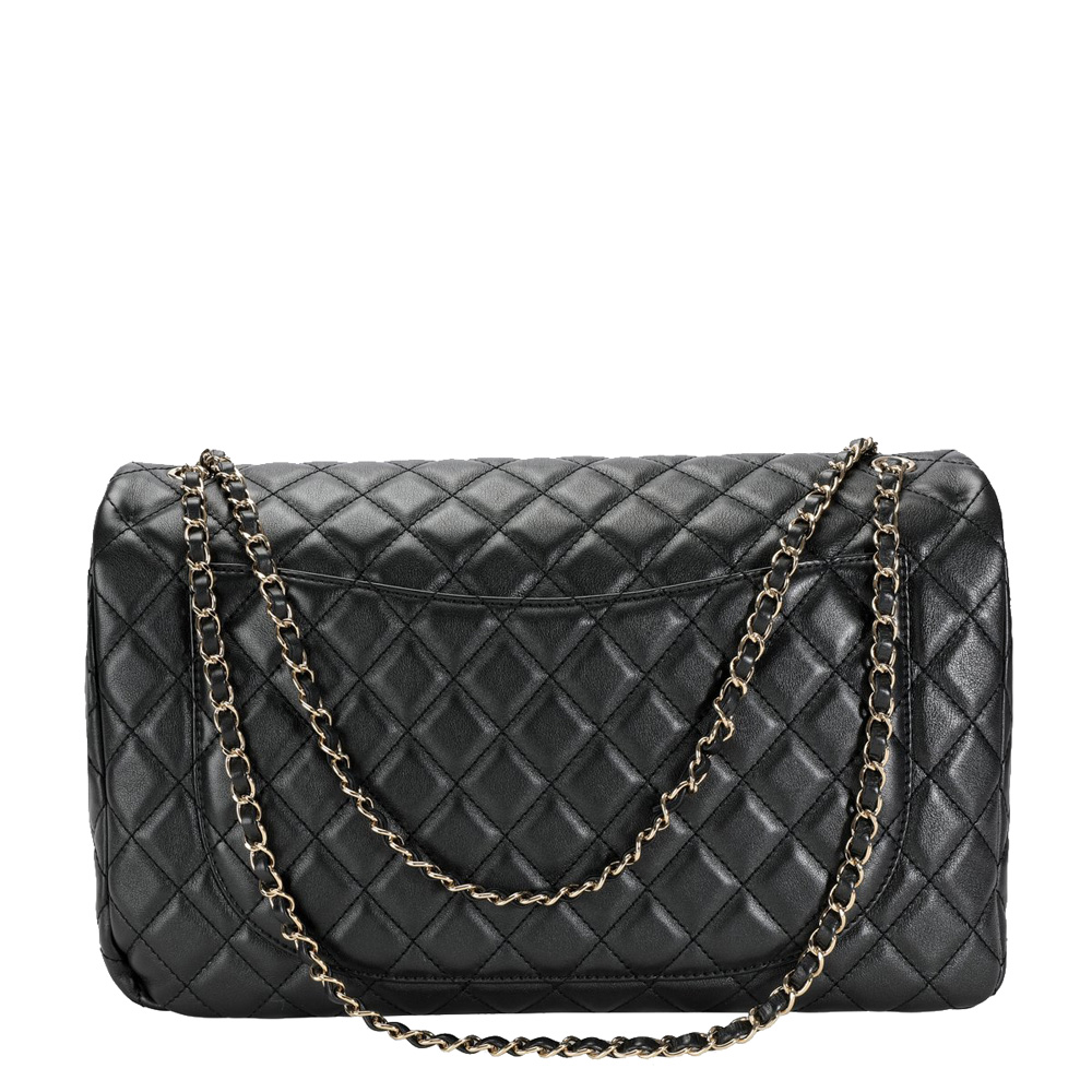 

Chanel Black Quilted Leather Jumbo Single Flap Bag