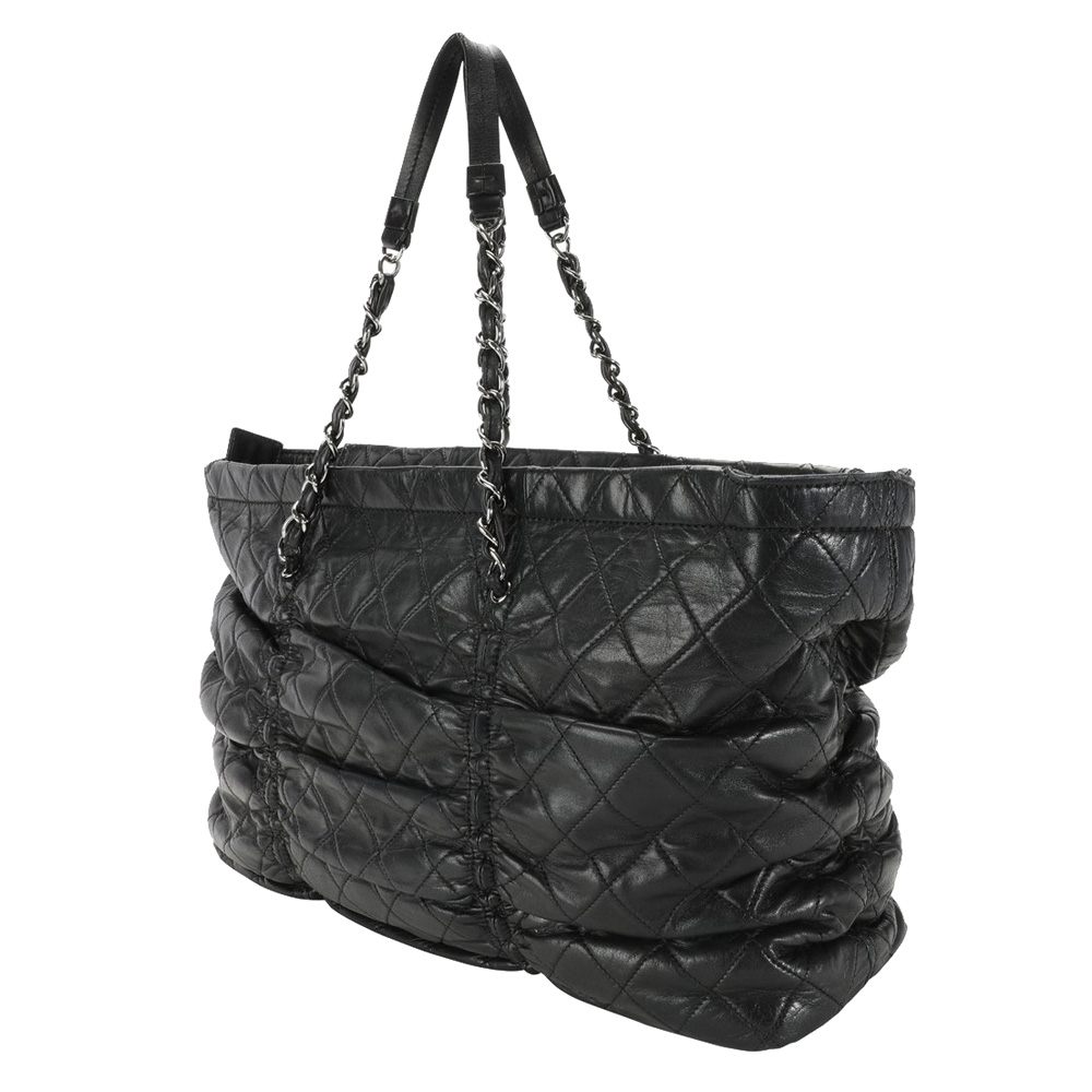 

Chanel Black Quilted Lambskin Leather Sharpei Tote Bag