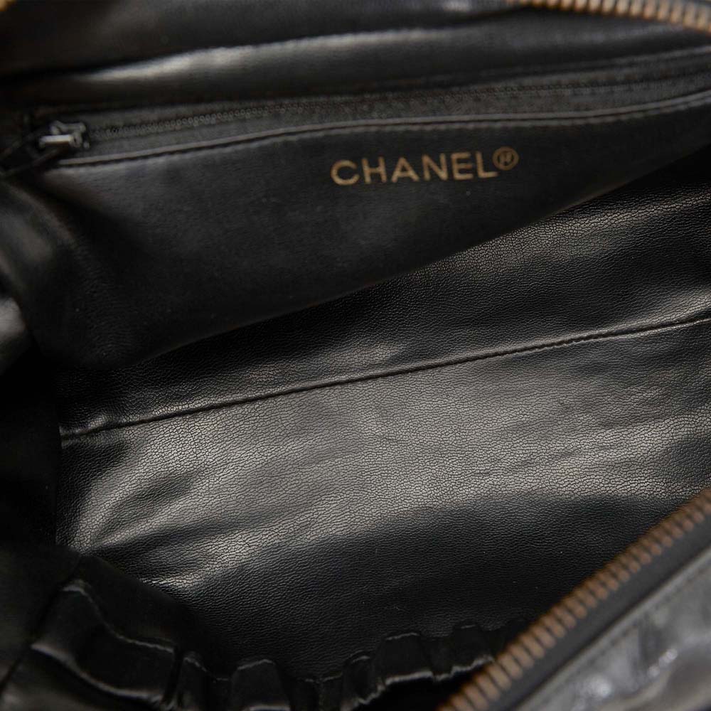 

Chanel Black Quilted Lambskin Leather Cosmetic Pouch