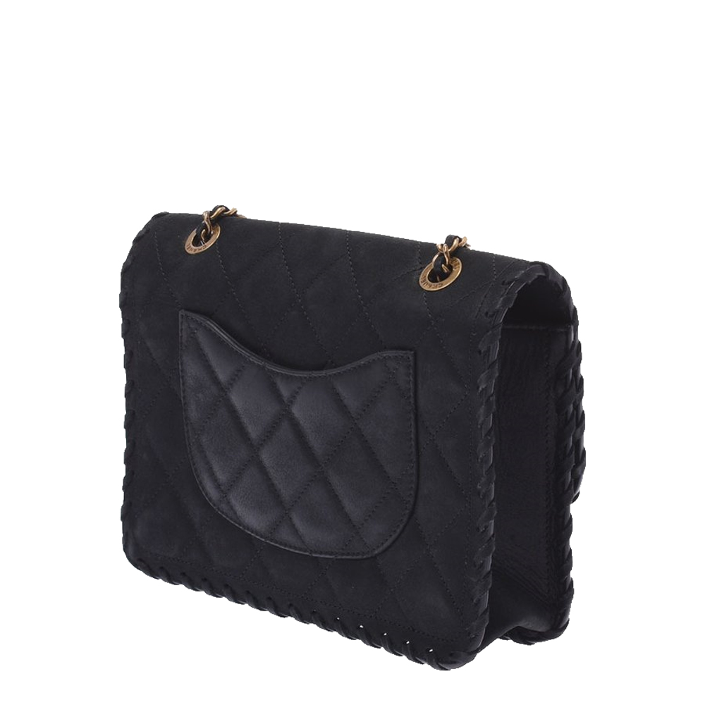 

Chanel Black Leather Happy Stitch Flap Bag