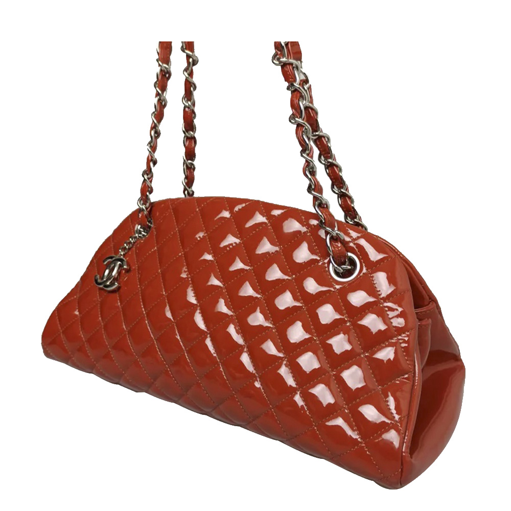 

Chanel Red Patent Leather Just Mademoiselle Bowling Bag