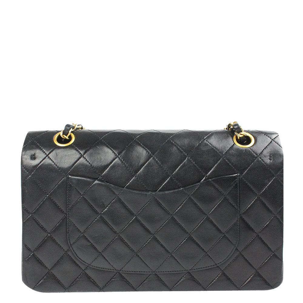 

Chanel Black Lambskin Leather Classic Double Flap Bag