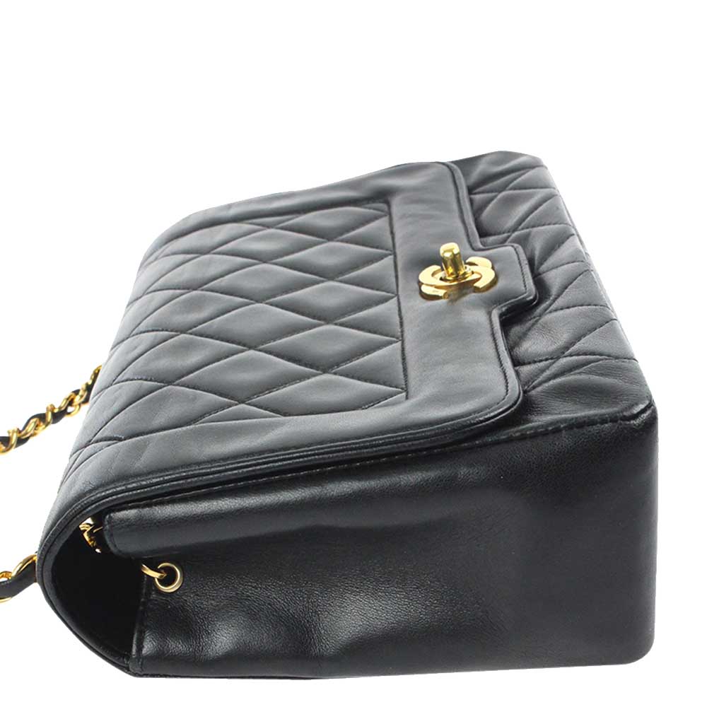

Chanel Black Lambskin Leather Diana Bag