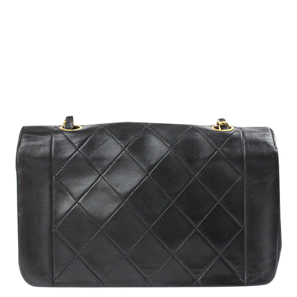 

Chanel Black Leather Diana Bag