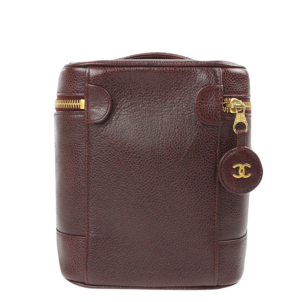 

Chanel Brown Leather CC Vanity Bag