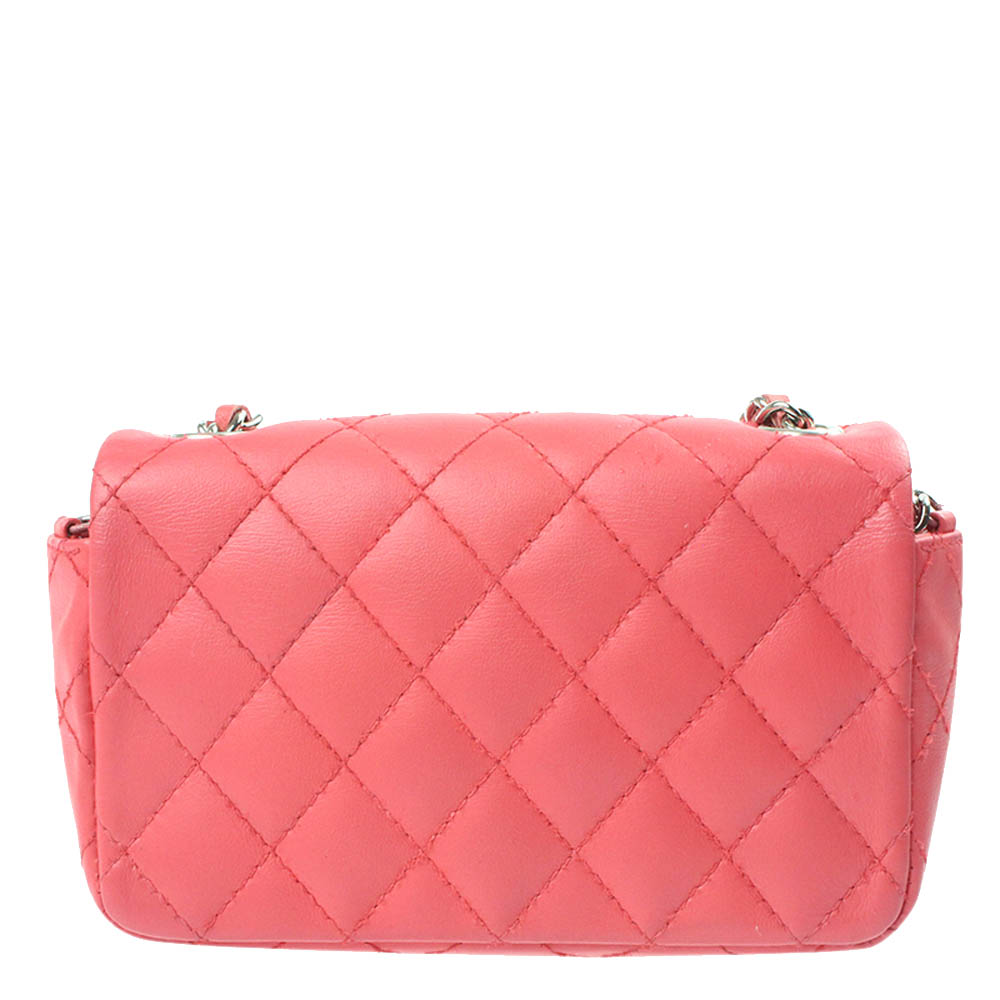 

Chanel Pink Quilted Leather Small Flap Bag
