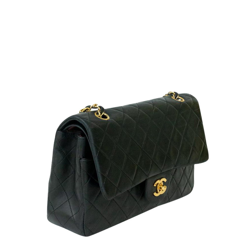 

Chanel Black Leather Classic Double Flap Bag
