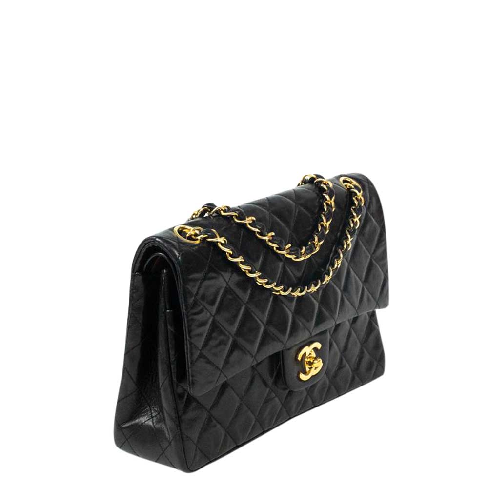 

Chanel Black Leather Classic Double Flap Bag