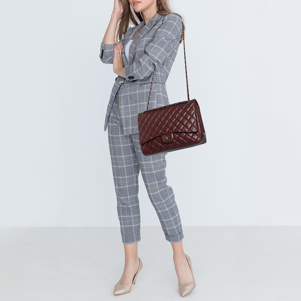 

Chanel Brown Quilted Leather Maxi Classic Single Flap Bag