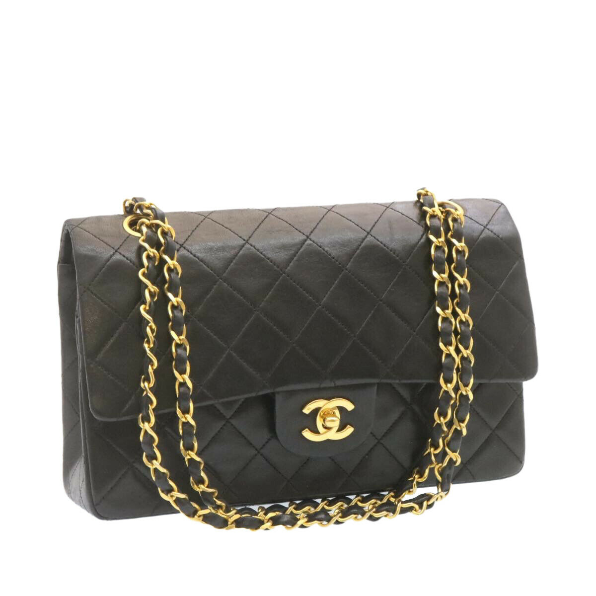 

Chanel Black Leather Classic Double Flap Bag