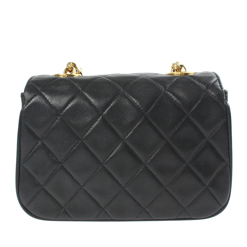 

Chanel Black Vintage Leather Shoulder Bag