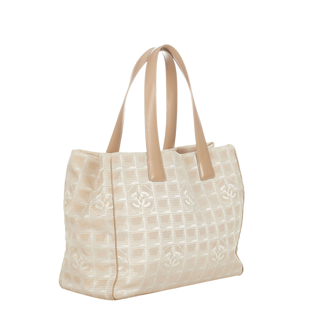 

Chanel Beige Nylon Travel Line Tote Bag
