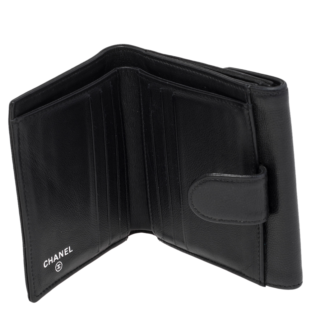 

Chanel Black Leather CC Flap French Wallet