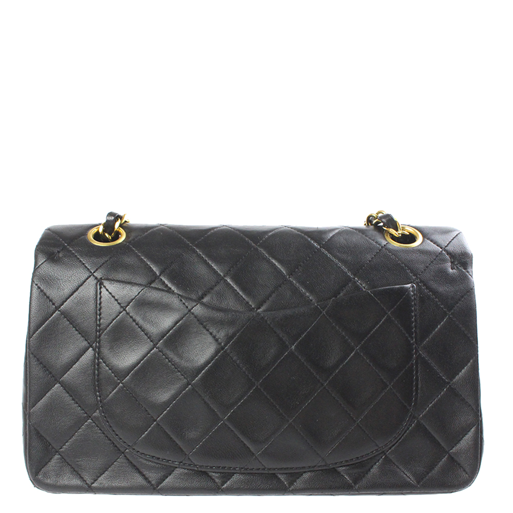 

Chanel Black Leather Vintage Timeless Shoulder Bag