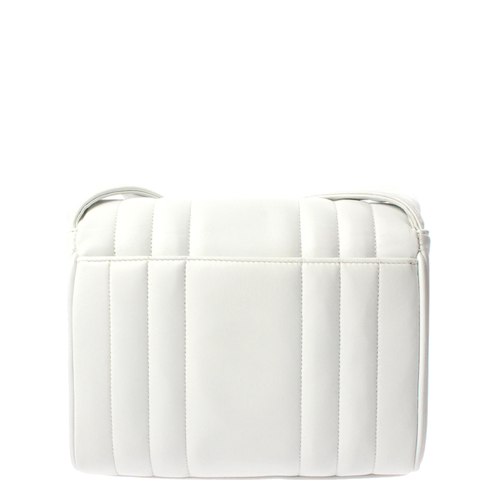 

Chanel White 1994 Quilted Caviar Leather Vintage Mini Flap Bag