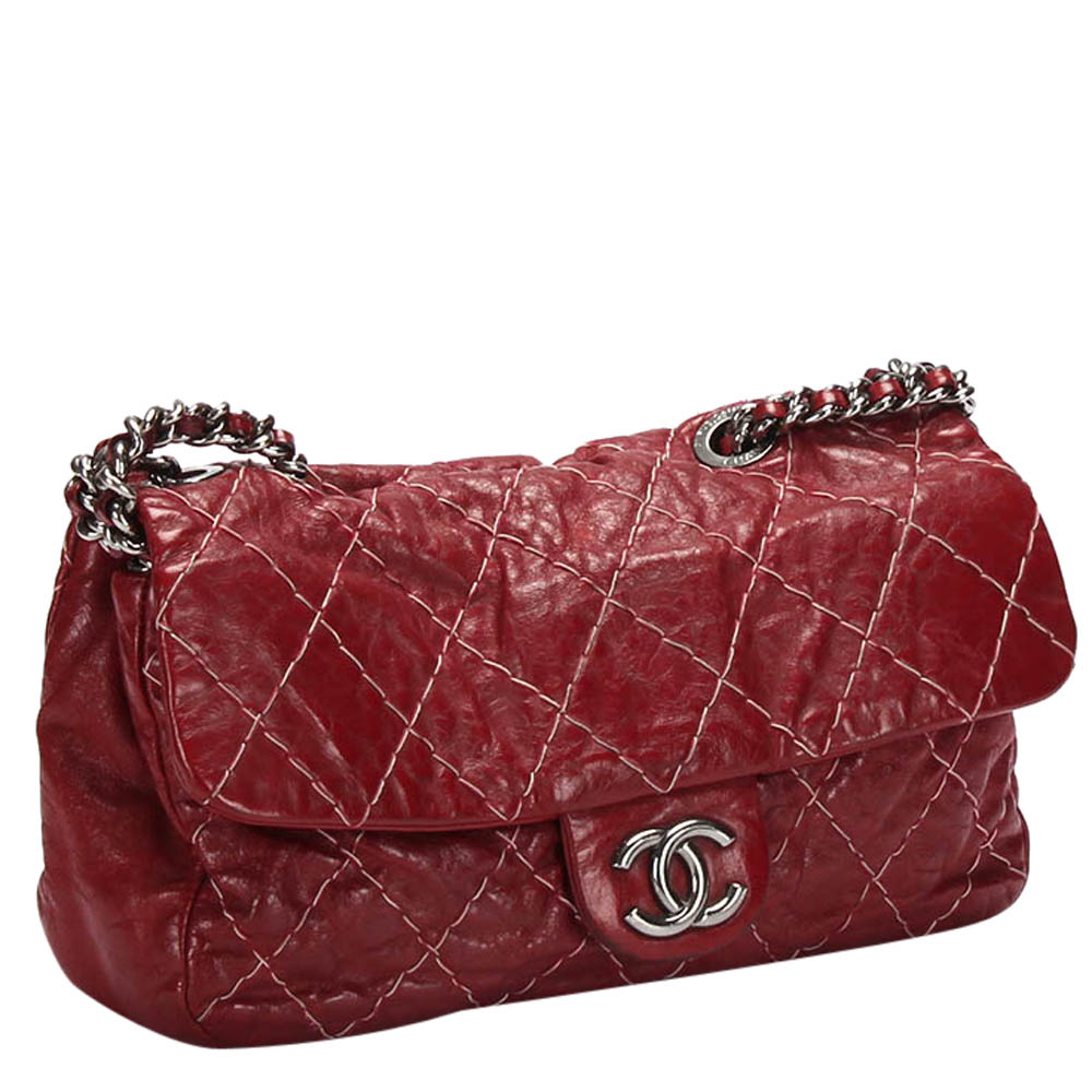 

Chanel Red Leather Chain Shoulder Bag