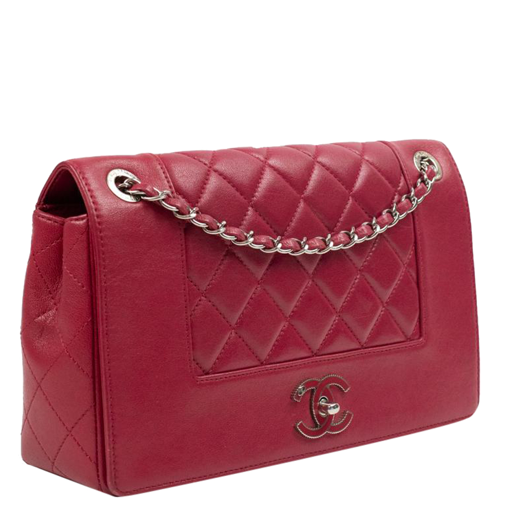 

Chanel Red Leather Mademoiselle Flap Bag
