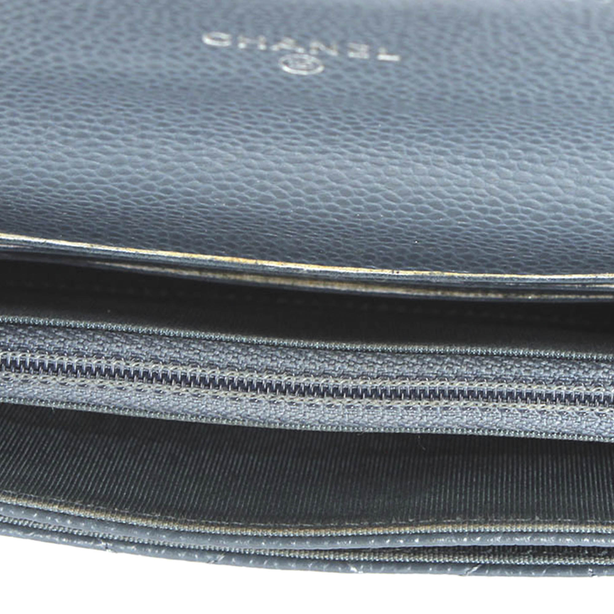 

Chanel Blue Caviar Leather Small Wallet