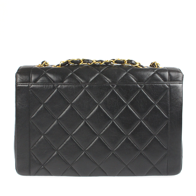 

Chanel Black Quilted Leather Vintage Flap Shoulder Bag