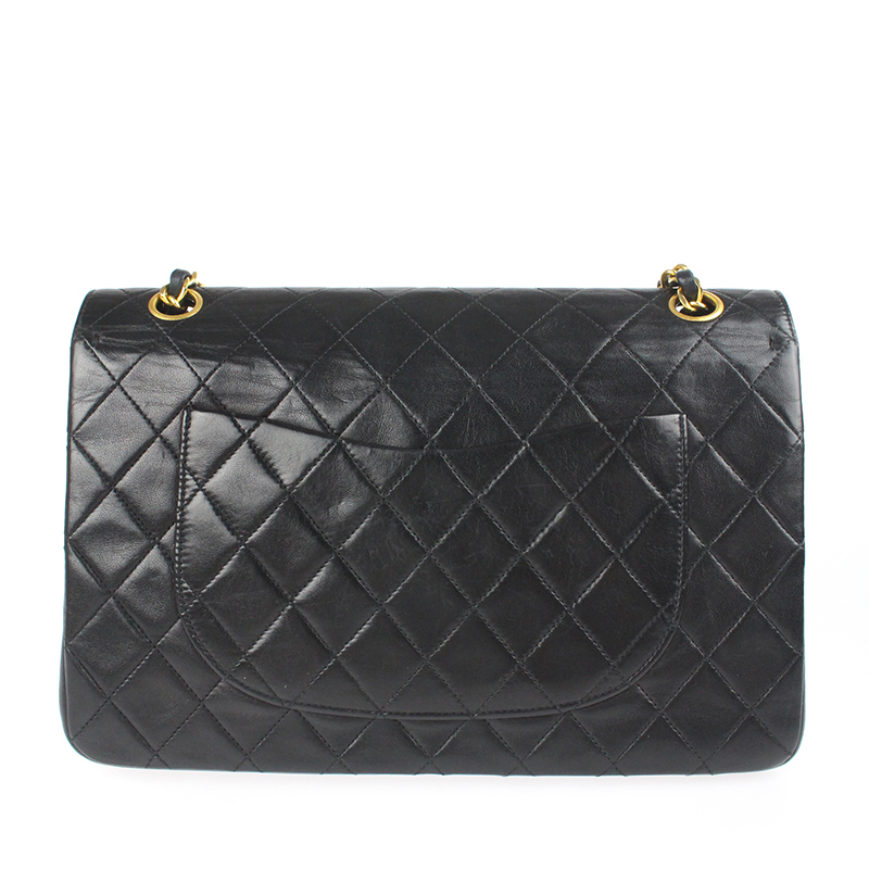 

Chanel Black Leather Classic Vintage Shoulder Bag