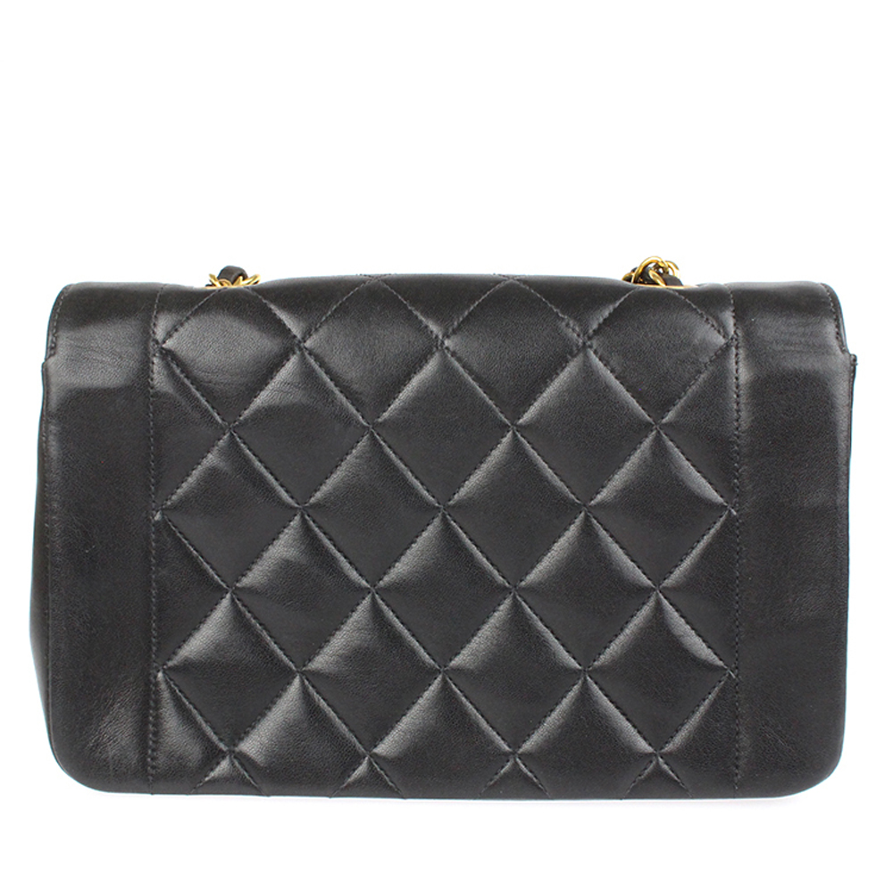 

Chanel Black Leather Vintage Diana Flap Bag