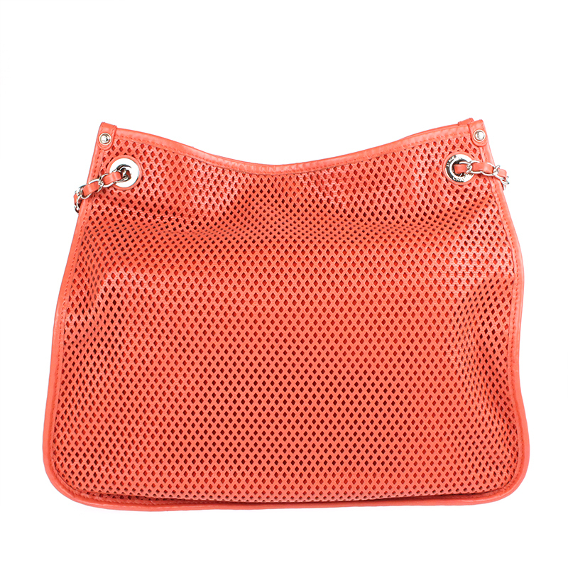 

Chanel Pink Perforated Leather Up In The Air Tote Bag
