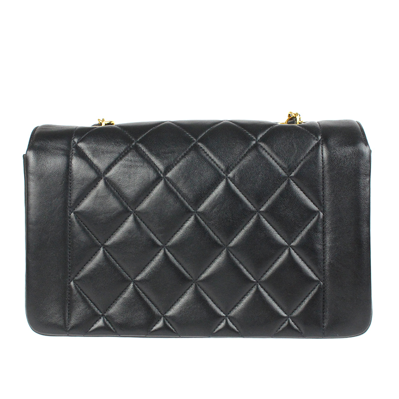 

Chanel Black Leather Vintage Diana Flap Bag Shoulder Bag