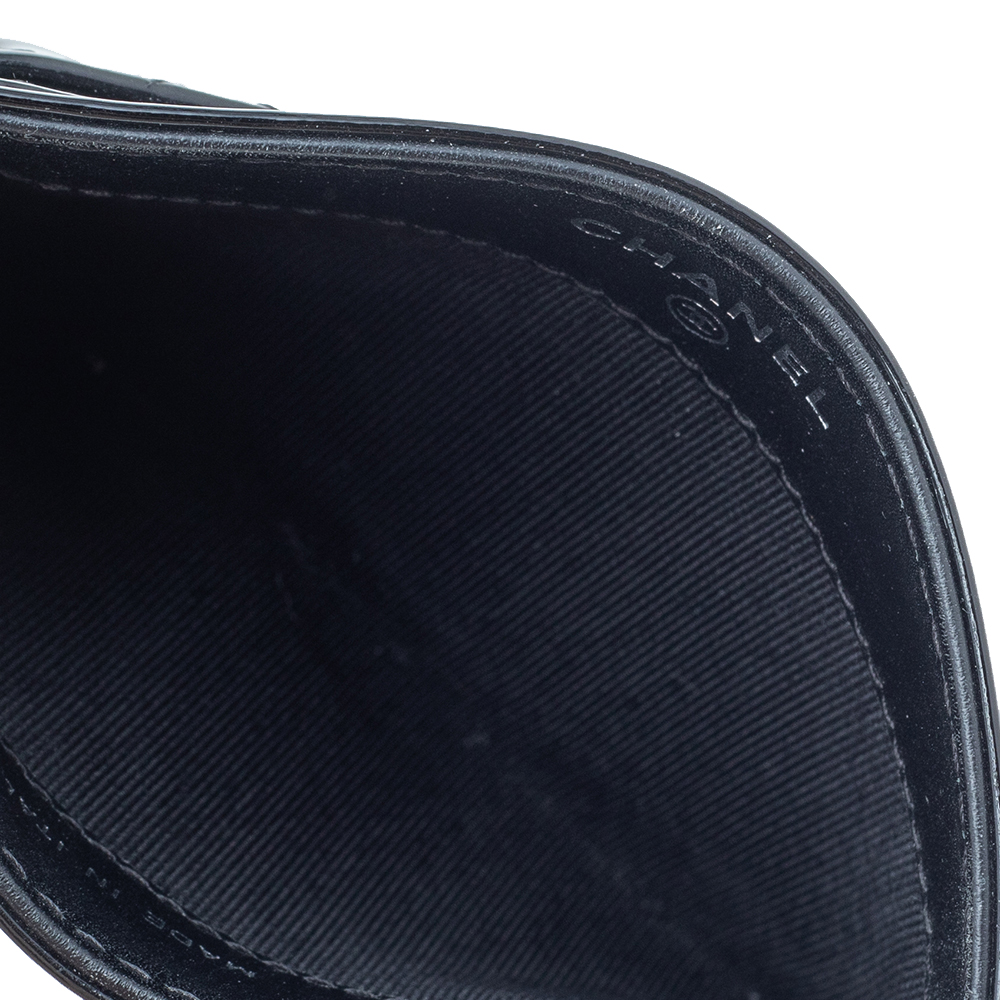 

Chanel Black Quilted Patent Leather Classic Card Holder
