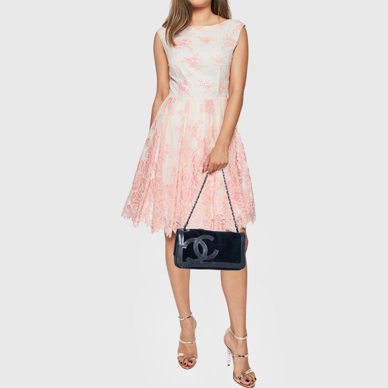 

Chanel Dark Blue Terry Cloth And Perforated PVC CC Shoulder Bag