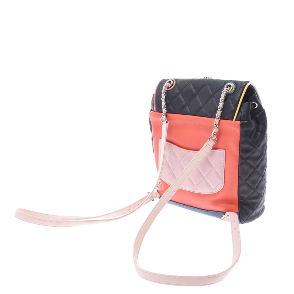 

Chanel Black Leather Matelasse CC Backpack