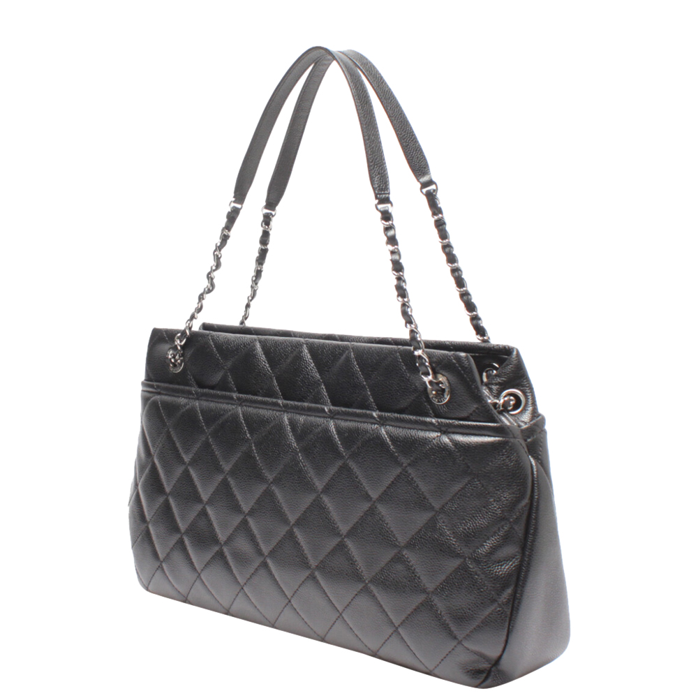 

Chanel Black Caviar Leather Timeless Tote Bag