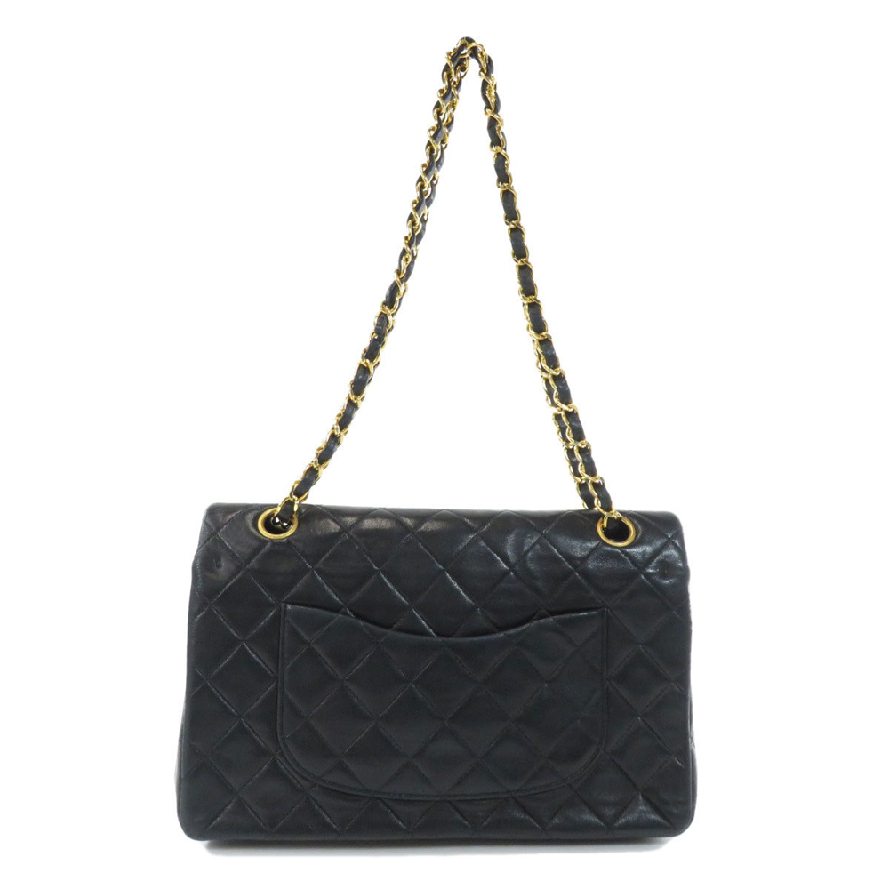 

Chanel Black Leather Vintage Double Flap Bag