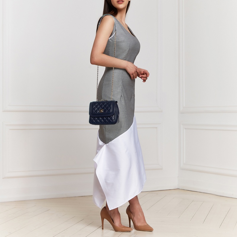 

Chanel Blue Leather CC Lovely Day Square Flap Crossbody Bag