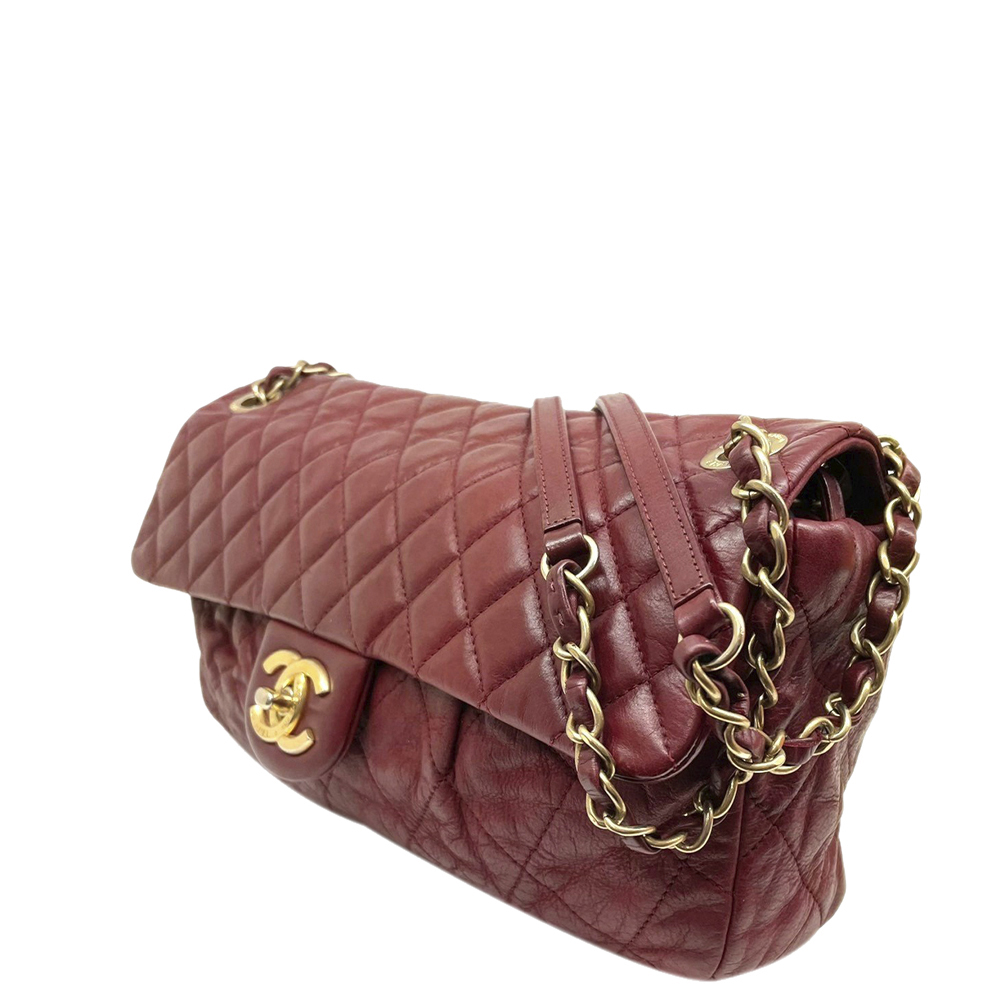 

Chanel Red Lambskin Leather CC Timeless Single Flap Bag