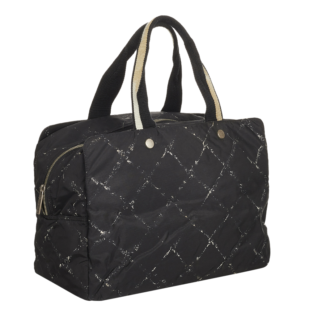 

Chanel Black Nylon Old Travel Line Tote Bag