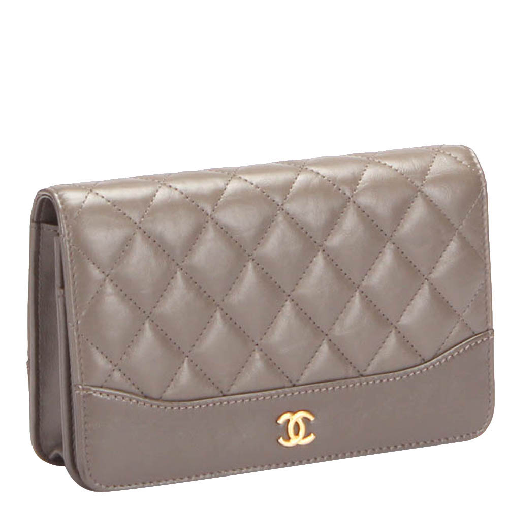 

Chanel Grey Matelasse Leather Gabrielle Wallet on Chain Bag