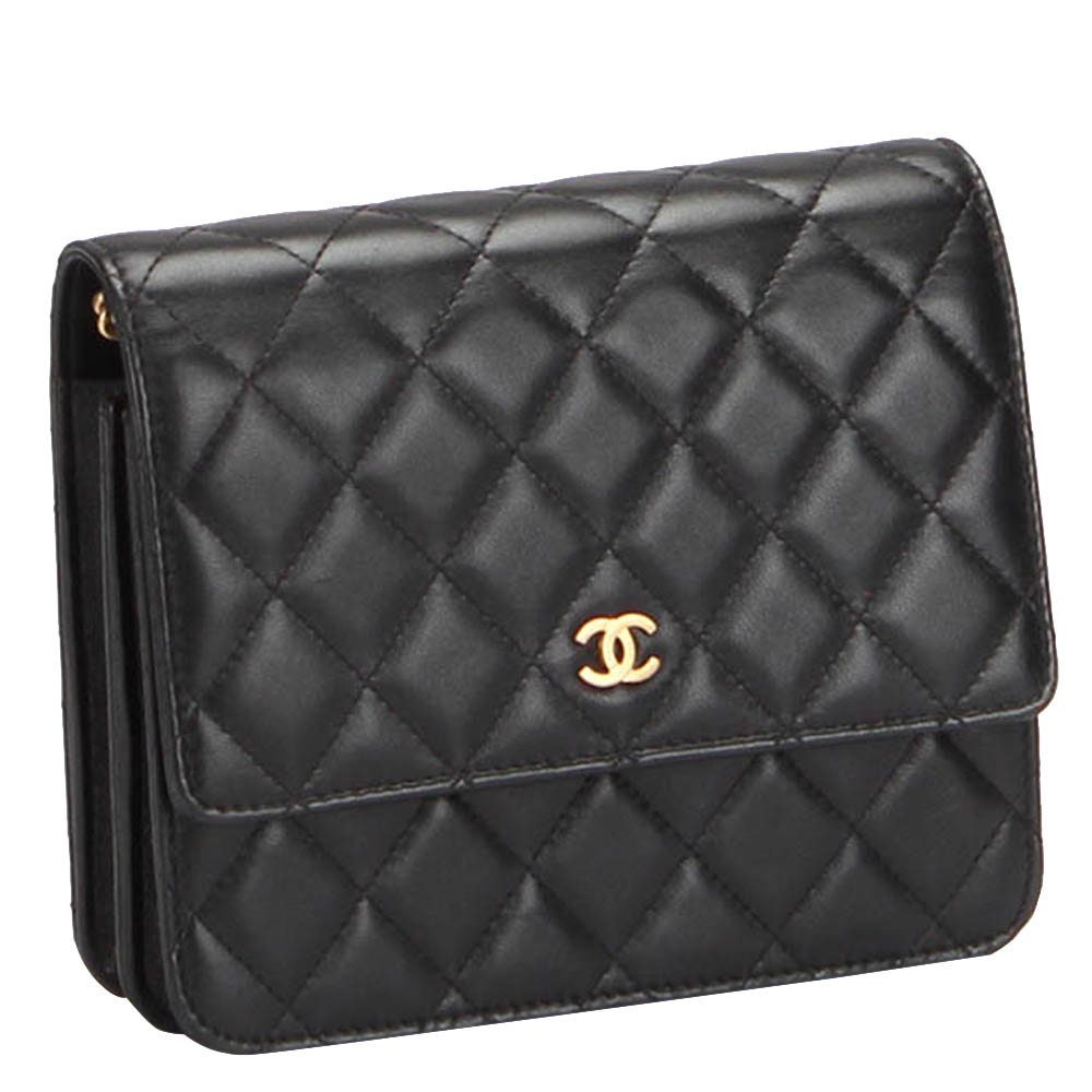 

Chanel Black Matelasse Leather Classic Crossbody Bag