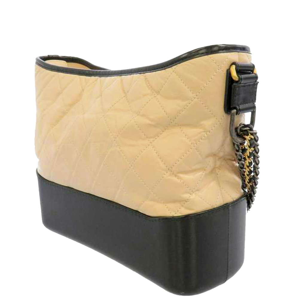 

Chanel Beige/Black Leather Gabrielle Shoulder Bag