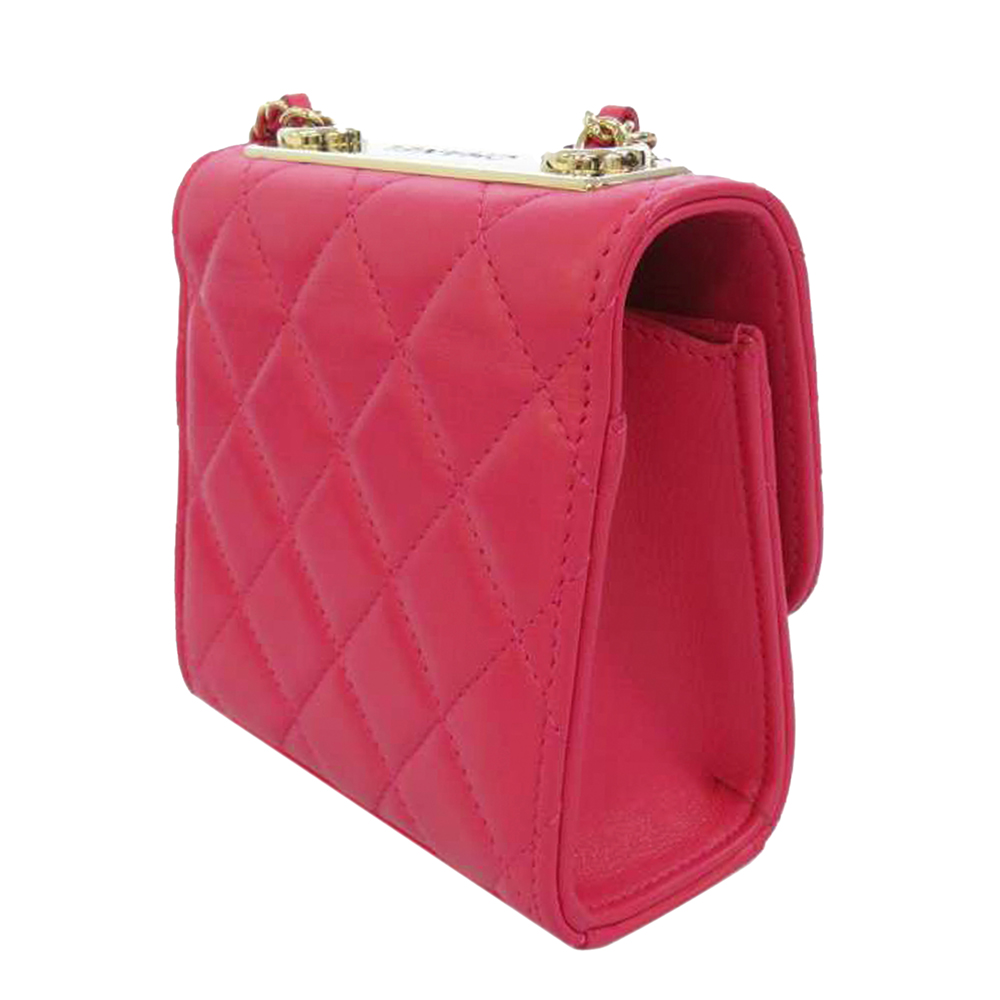 

Chanel Pink Lambskin Leather Square Flap Bag