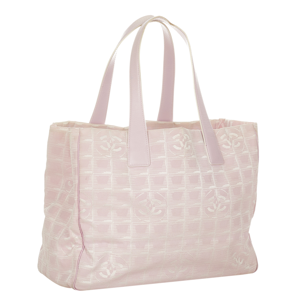 

Chanel Pink Nylon Travel Line Tote Bag