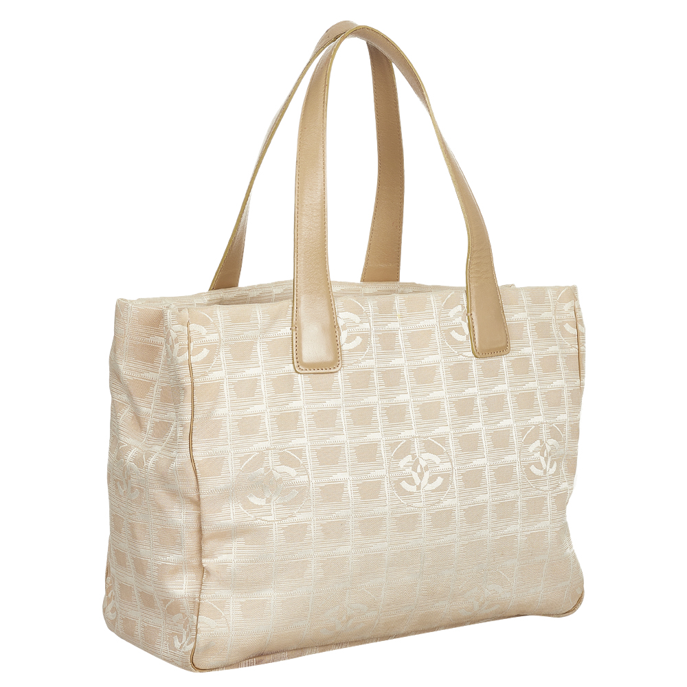 

Chanel Beige Nylon Travel Line Tote Bag