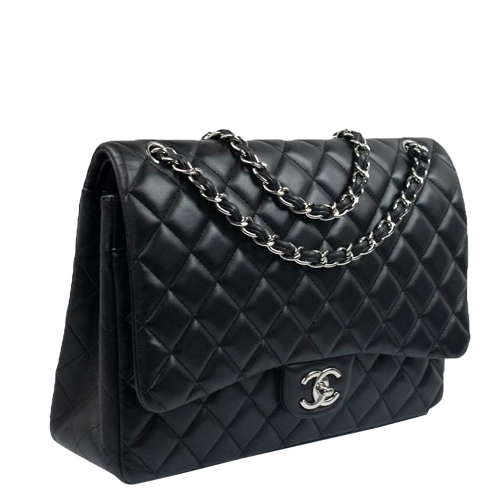 

Chanel Black Leather Timeless Jumbo Shoulder Bag