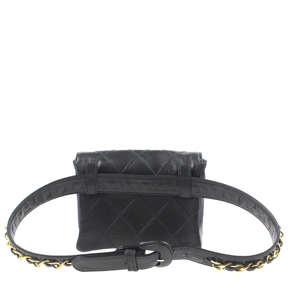 

Chanel Black Quilted Leather Waist Bag