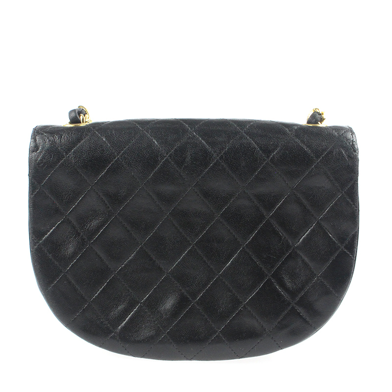 

Chanel Black Leather Vintage Flap Bag