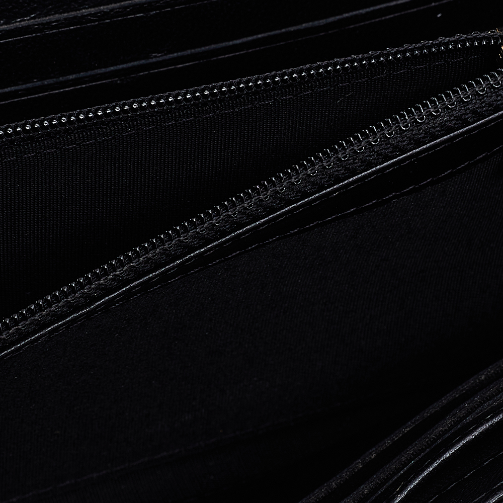 

Chanel Black Quilted Leather Boy Long Flap Continental Wallet
