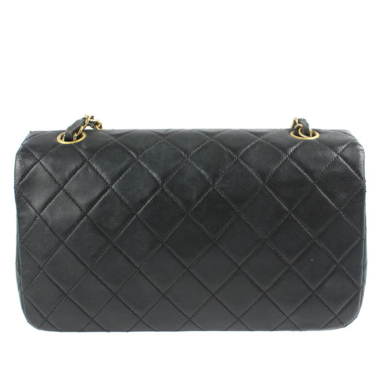 

Chanel Black Leather Vintage Flap Bag