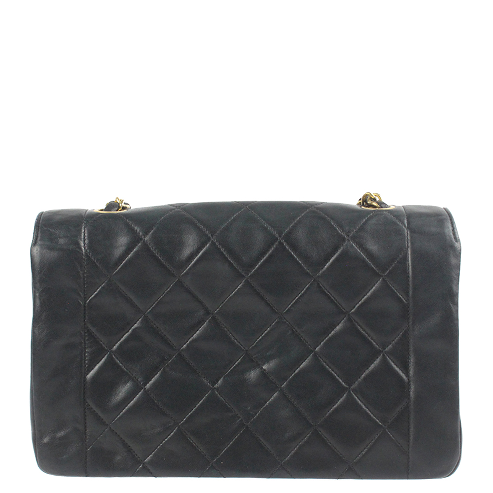 

Chanel Black Leather Vintage Diana Flap Bag