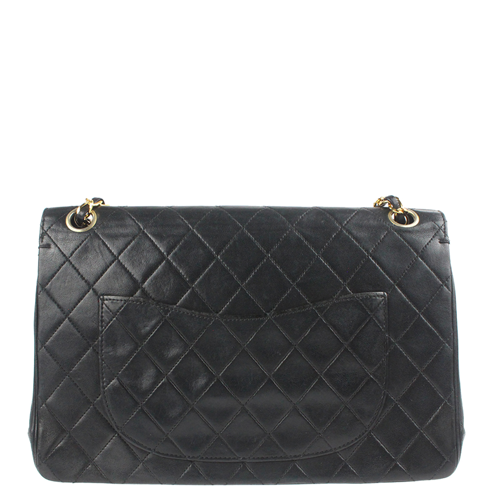

Chanel Black Leather Double Flap Bag